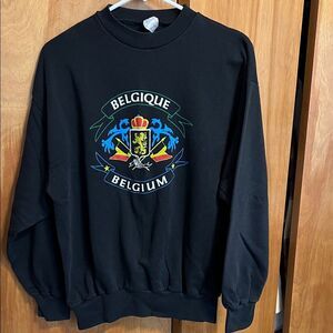 Vintage Black Belgium Crewneck Size L
